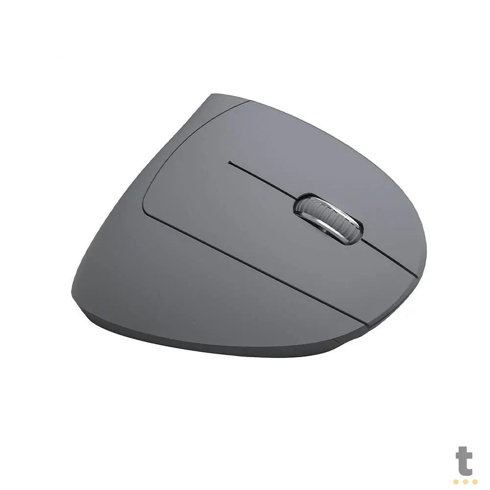 Mouse Ergonomico Sem Fio Recarregavel Vinik Power Fit Pm300 Vertical USB Cinza - CP265457 Truedata
